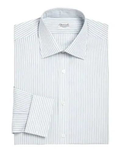 Shop Charvet Regular-fit Striped Dress Shirt In White