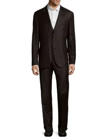 Shop Brunello Cucinelli Checkered Suit In Dark Grey