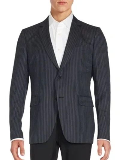 Shop John Varvatos Austin Fit Pinstriped Wool Sportcoat In Navy