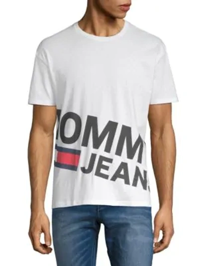 Shop Tommy Hilfiger Tjm Essential Cotton T-shirt In White