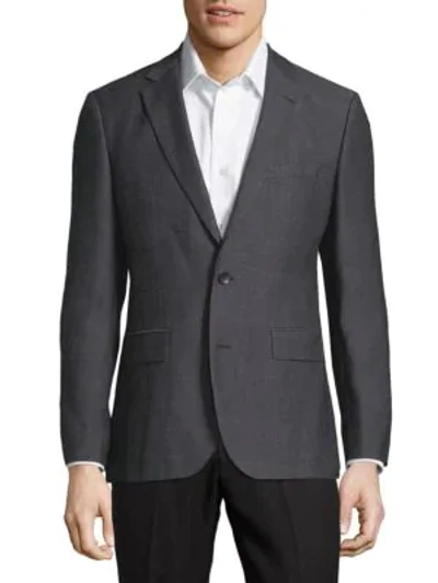 Shop Hugo Boss Textured Sportcoat In Dark Grey