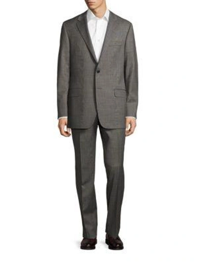 Shop Hickey Freeman Men's Milburn Ii Classic Fit Textured Wool Suit In Grey