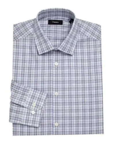 Shop Theory Dover Plaid Dress Shirt In Victory Multi
