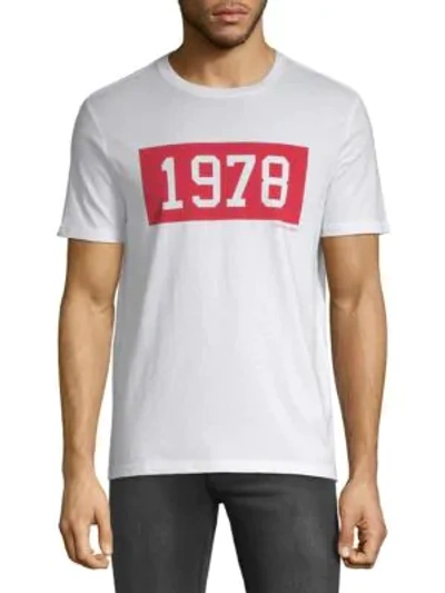 Shop Calvin Klein Jeans Est.1978 1978 Block Crewneck Tee In Standard White