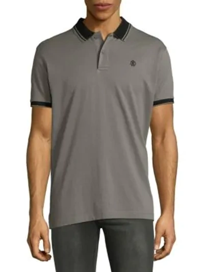 Shop Roberto Cavalli Short-sleeve Cotton Polo In Grey
