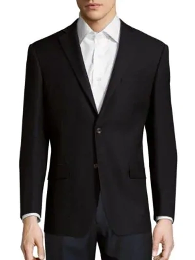 Shop Michael Kors Solid Wool Jacket In Navy