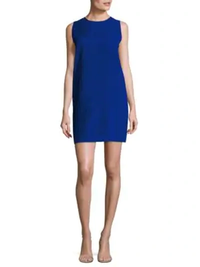 Shop Msgm Monochrome Shift Dress In Light Blue