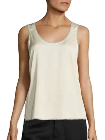 Shop Vince Raw Edge Trimmed Tank In Bleached