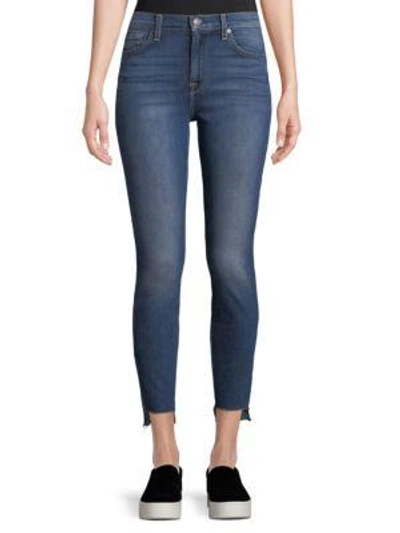 Shop 7 For All Mankind Gwenevere High-rise Ankle Jeans In Blue