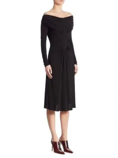 Shop Altuzarra Off-the-shoulder Dress In Black