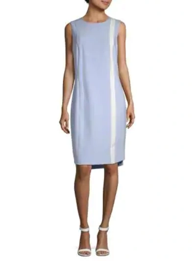 Shop Akris Contrast Stripe Dress In Blue