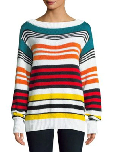 Shop Rosie Assoulin Multicolored Cotton Sweater In Rainbow