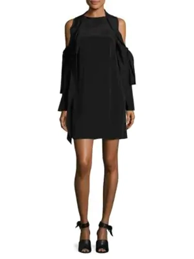Shop 3.1 Phillip Lim / フィリップ リム Silk Cold Shoulder Dress In Black