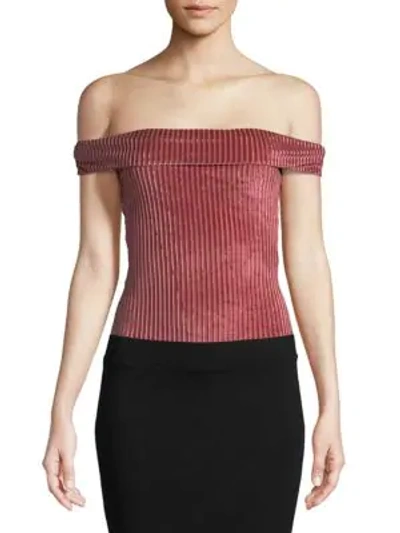 Shop Minkpink Off-the-shoulder Bodysuit In Rose