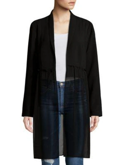 Shop Bcbgeneration Woven Ruffled Jacket In Black