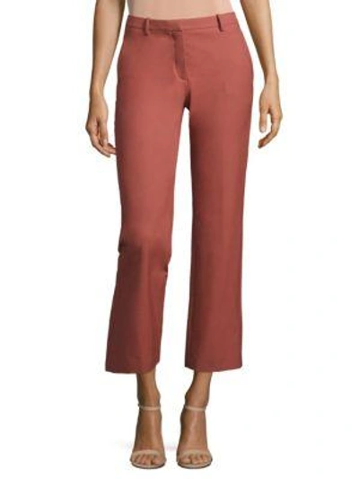 Shop Theory Hartsdale Approach Straight-leg Pants In Deep Rose