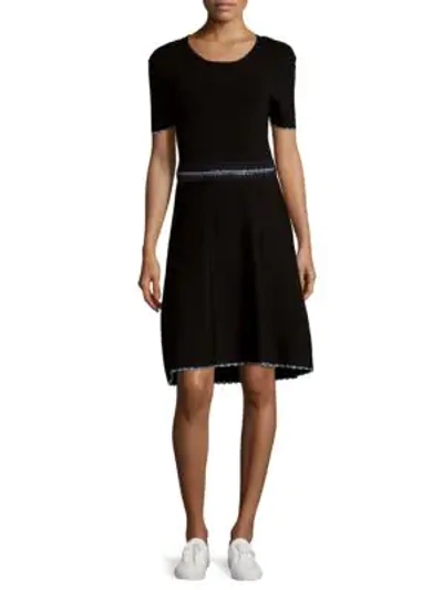 Shop Opening Ceremony Solid Embroidered Cutout Dress In Black