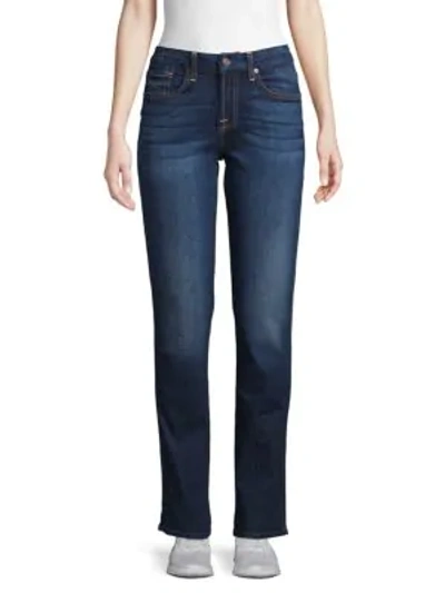Shop 7 For All Mankind Faded Straight Jeans In Dark