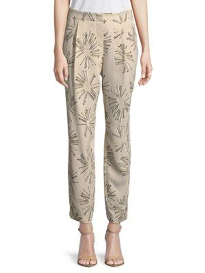 Shop Akris Matchstick Printed Pants In Canvas