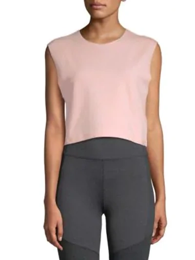 Shop Puma Sleeveless Cropped Top In Pink