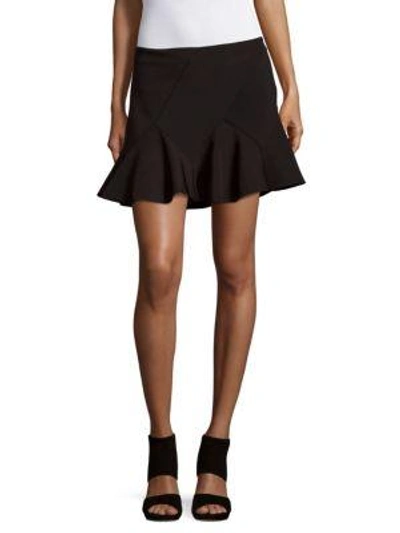 Shop Derek Lam Flared Ruffled Skirt In Black