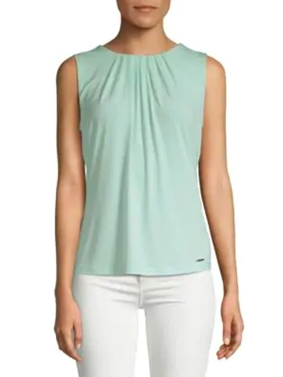 Calvin klein clearance sleeveless pleated top