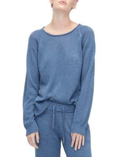Shop Ugg Raglan Cotton Sweater In Charcoal
