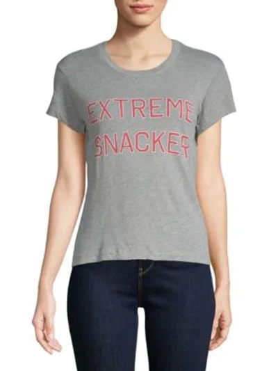 Shop Wildfox Extreme Snacker T-shirt In Heather