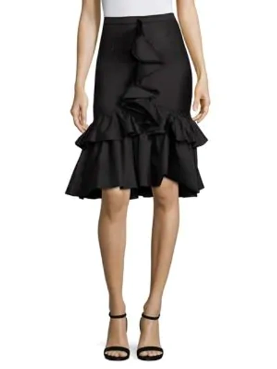 Shop Tome Ruffle Mermaid Skirt In Black