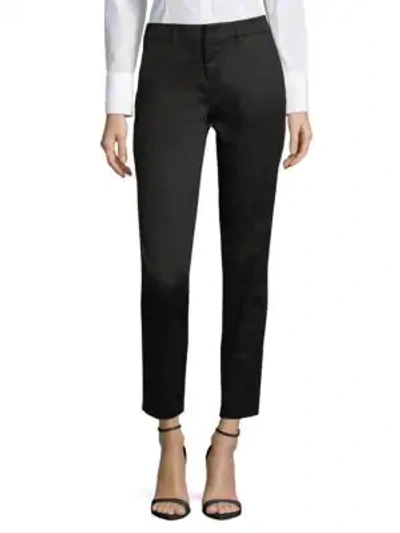 Shop Vince Cropped Boyfriend Trousers In Black