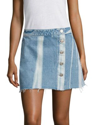 Shop 3x1 Higher Ground Distressed Denim Mini Skirt In Pinto