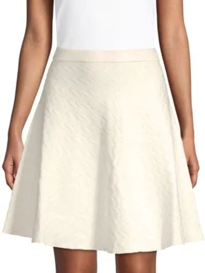 Shop Saks Fifth Avenue Chevron Flared Skirt In White Star