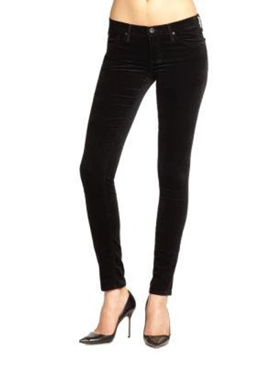 Shop Ag Legging Velvet Skinny Jeans In Black
