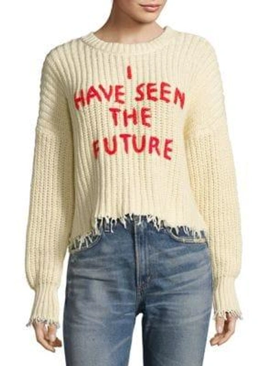 Shop Wildfox I Have Seen The Future Sweater In Vintage Lace