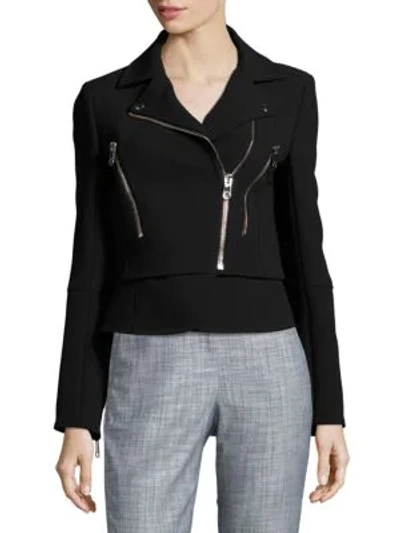 Shop Balenciaga Wool Zip Jacket In Black