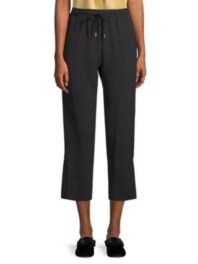 Shop See By Chloé Cropped Crepe Trousers In Black