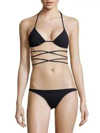 Shop Melissa Odabash Two-piece Strappy Bikini In Black