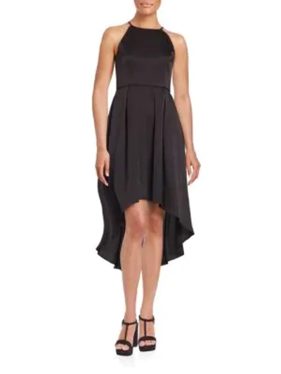 Shop Aidan Mattox Strapless Puffed-skirt Dress In Black