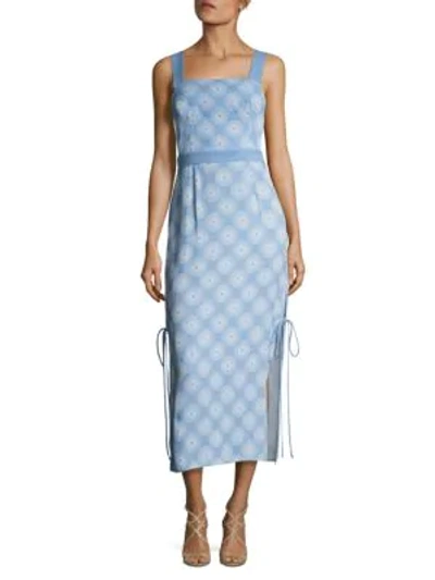 Shop Diane Von Furstenberg Sleeveless Midi Dress In Hortensia