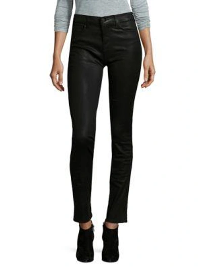 Shop J Brand Coated Skinny Pants In Black