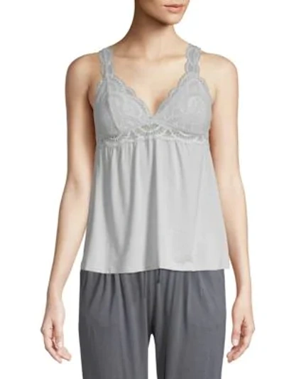Shop Eberjey Scalloped Lace Camisole In Dolphin Grey