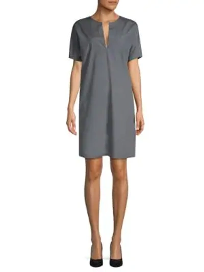 Shop Vince Classic Cotton Popover Dress In Shadow