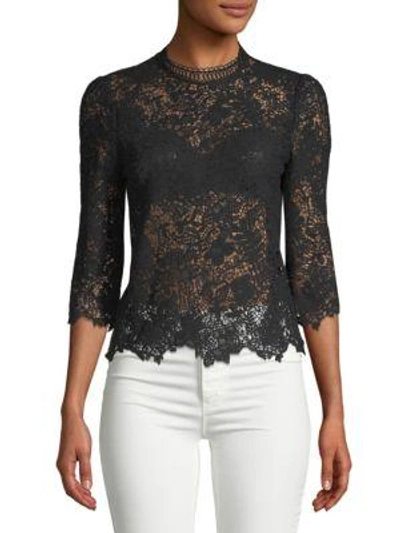 Shop Rebecca Taylor Arella Lace Top In Ballet