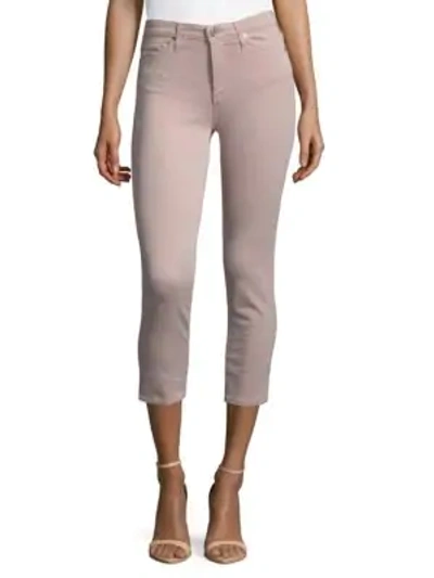 Shop Ag Sateen Prima Mid-rise Crop Jeans In Rose