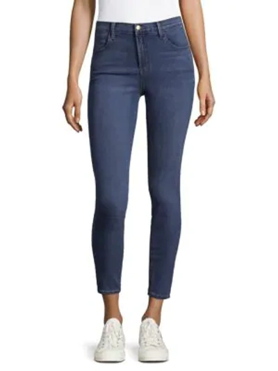 Shop J Brand Alana High-rise Crop Jeans In Blue
