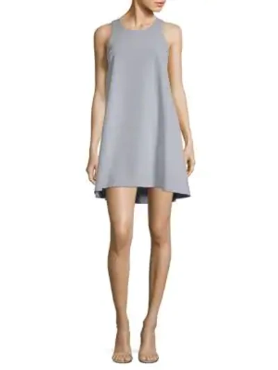 Shop Milly Sleeveless Trapeze Dress In Dove