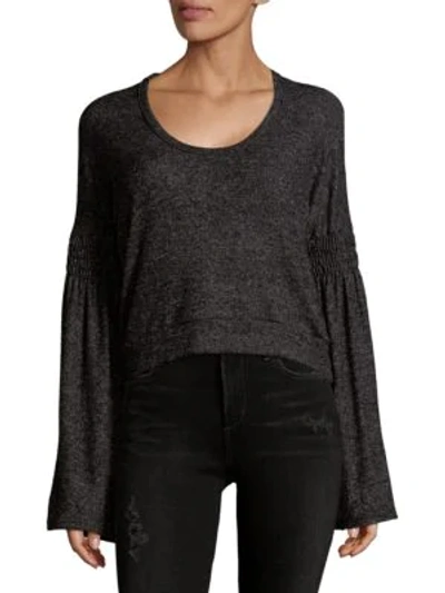 Shop Project Social T Bell-sleeve Top In Charcoal