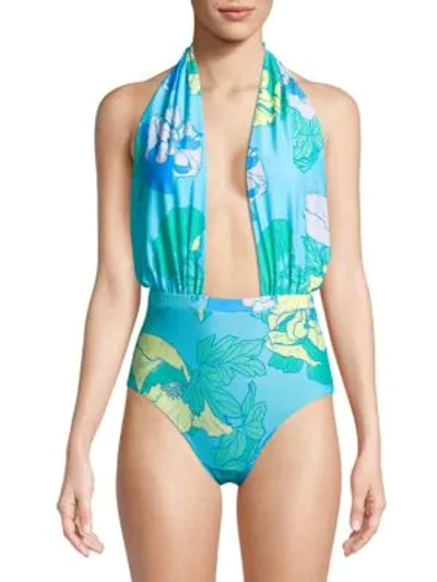 Shop 6 Shore Road Cabana One-piece Swimsuit In Ashbury Pond