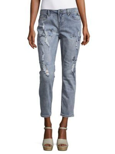Shop Saks Fifth Avenue Distressed Denim Jeans In Ant