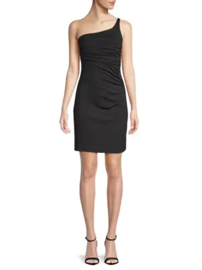 Shop Susana Monaco One-shoulder Dress Bodycon Dress In Black
